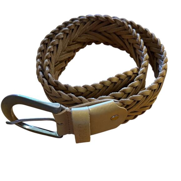 Sugar 100% Leather Adjustable Braid Belt Made in France Size 30 USA‎ - Picture 2 of 6